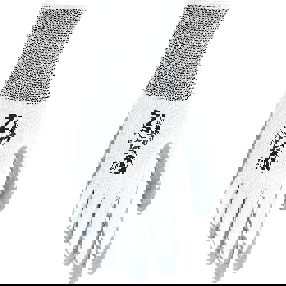 General Purpose Work Gloves: Large, Nitrile Coated, Nylon